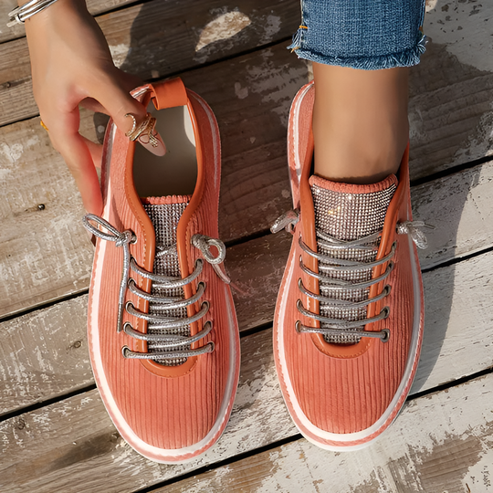 Solena | Dames modieuze sneakers | Oranje