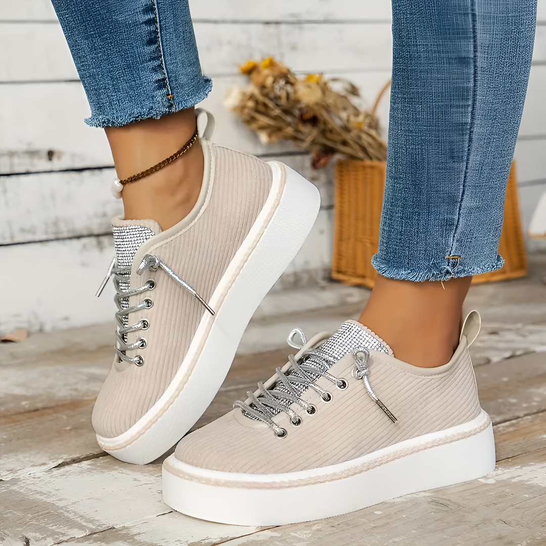 Solena | Dames modieuze sneakers | Oranje