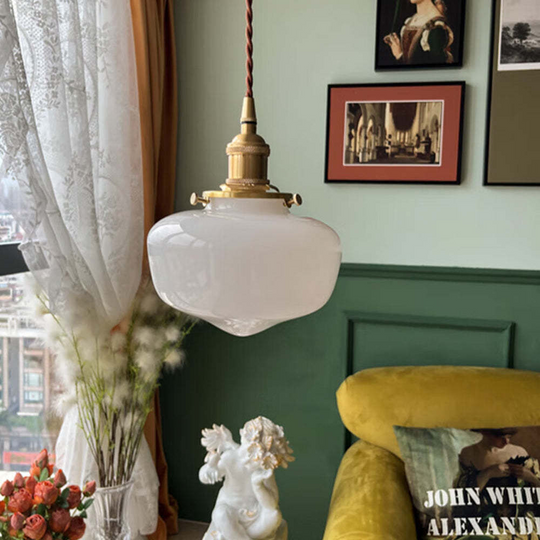 AurumLantaarn | Retro messing lantaarn hanglamp van glas | Goud