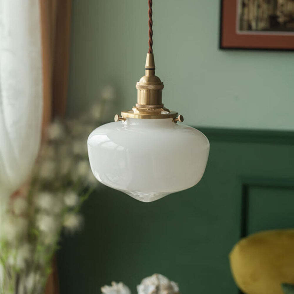 AurumLantaarn | Retro messing lantaarn hanglamp van glas | Goud