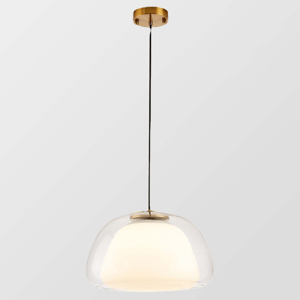 LumoGlas | Moderne melkglazen hanglamp | Grijs