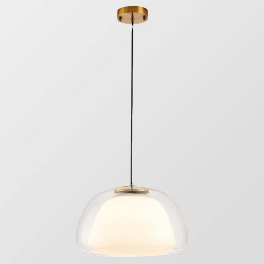 LumoGlas | Moderne melkglazen hanglamp | Grijs