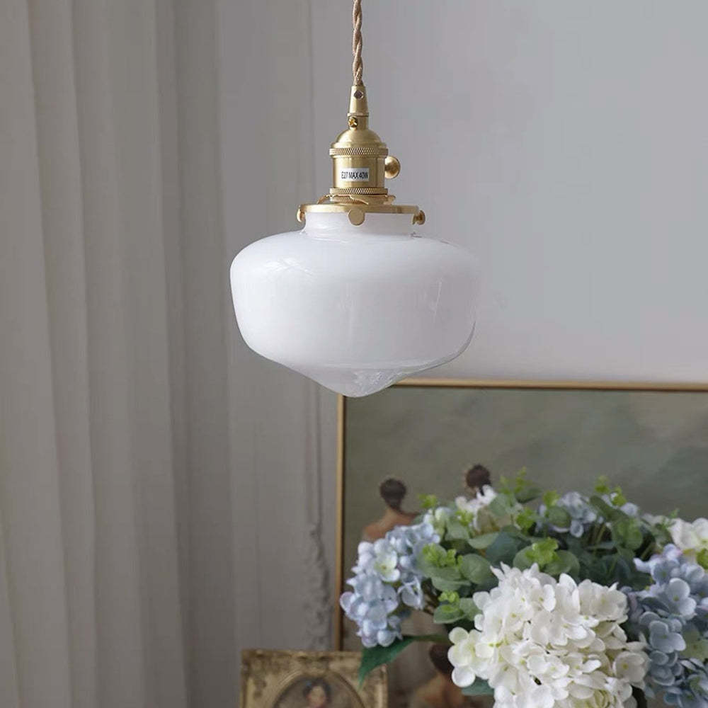 AurumLantaarn | Retro messing lantaarn hanglamp van glas | Goud