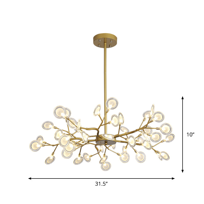 Lumea | Gouden postmoderne kroonluchter | Chandelier