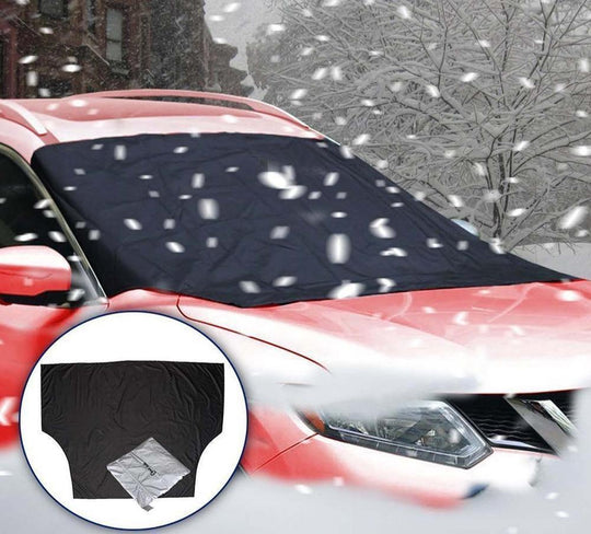 Auto-accessoire dat de voorruit beschermt tegen extreme weersomstandigheden.