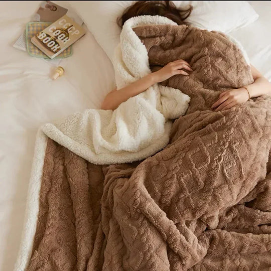 Comfortabele CozyNest deken - Luxe en warmte gecombineerd voor een ontspannen nacht.