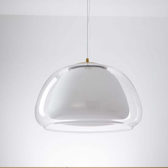 LumoGlas | Moderne melkglazen hanglamp | Grijs