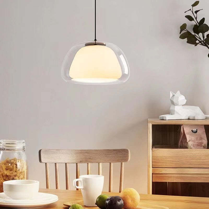 LumoGlas | Moderne melkglazen hanglamp | Grijs
