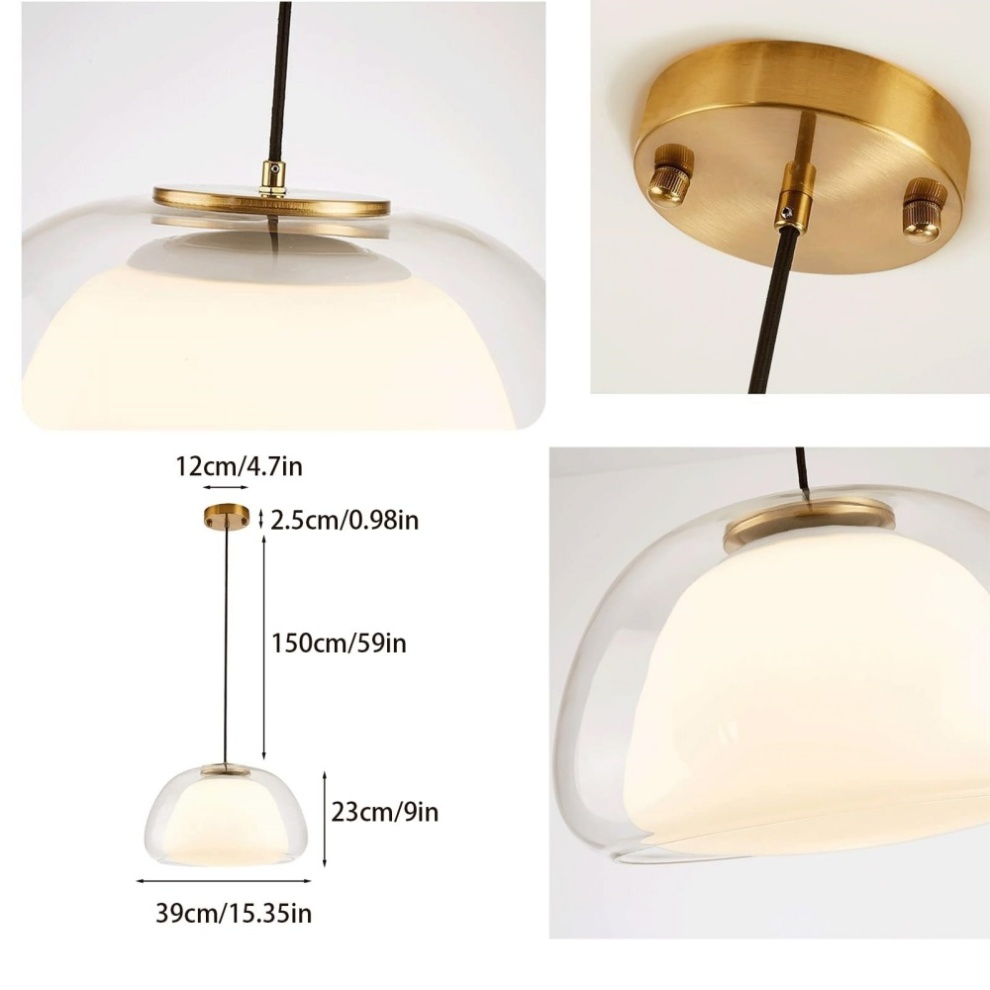 LumoGlas | Moderne melkglazen hanglamp | Grijs