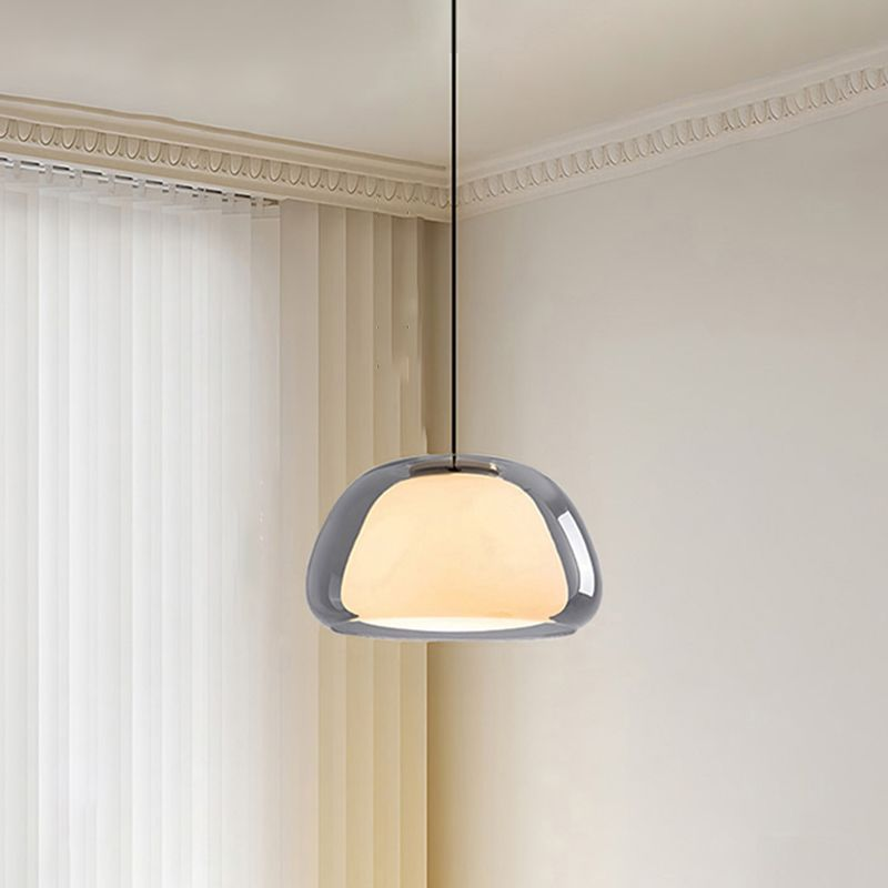 LumoGlas | Moderne melkglazen hanglamp | Grijs