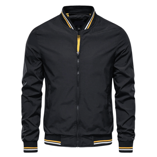 Casual heren bomberjack met lichte materialen en geribbelde boorden, een ideale keuze voor een moderne en ontspannen outfit.
