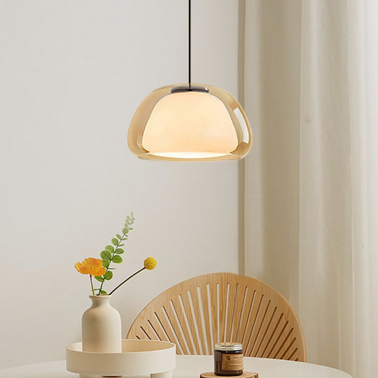 LumoGlas | Moderne melkglazen hanglamp | Grijs