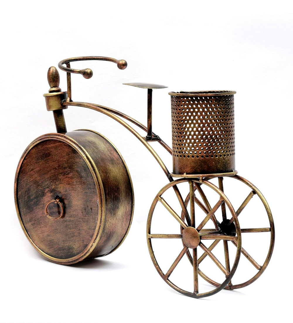 ChronoArt | Handgeschilderde houten wandklok | Bruin