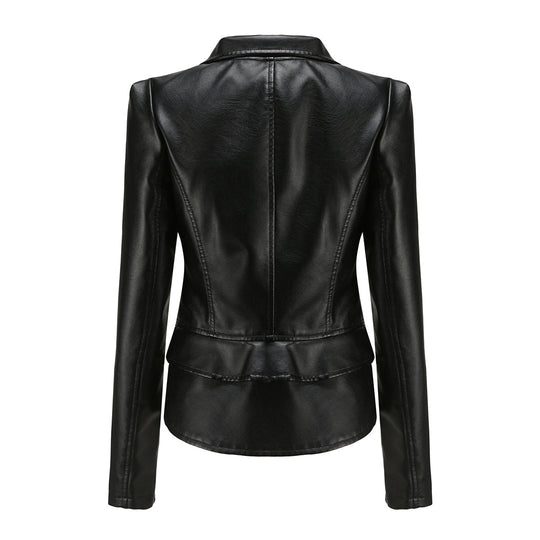 Zara - Elegante Leren Bikerjas voor Dames