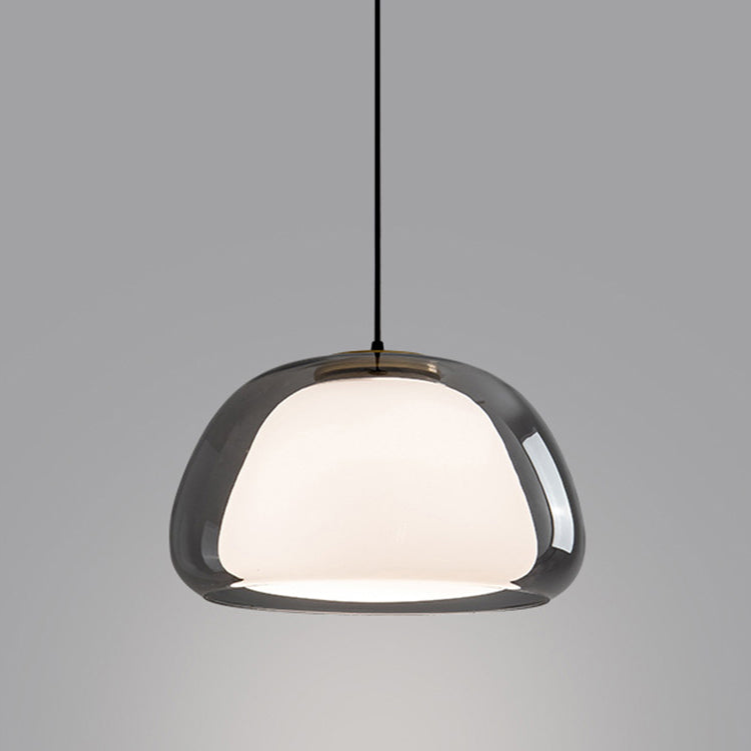 LumoGlas | Moderne melkglazen hanglamp | Grijs