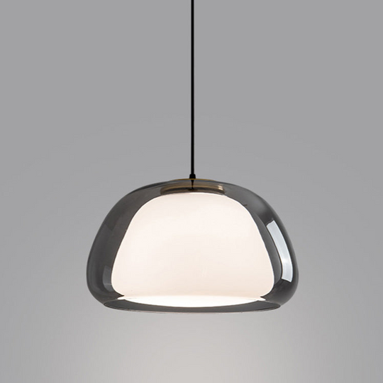 LumoGlas | Moderne melkglazen hanglamp | Grijs