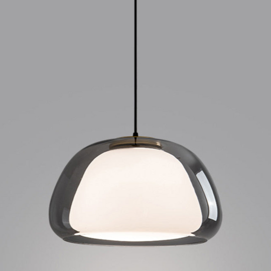 LumoGlas | Moderne melkglazen hanglamp | Grijs