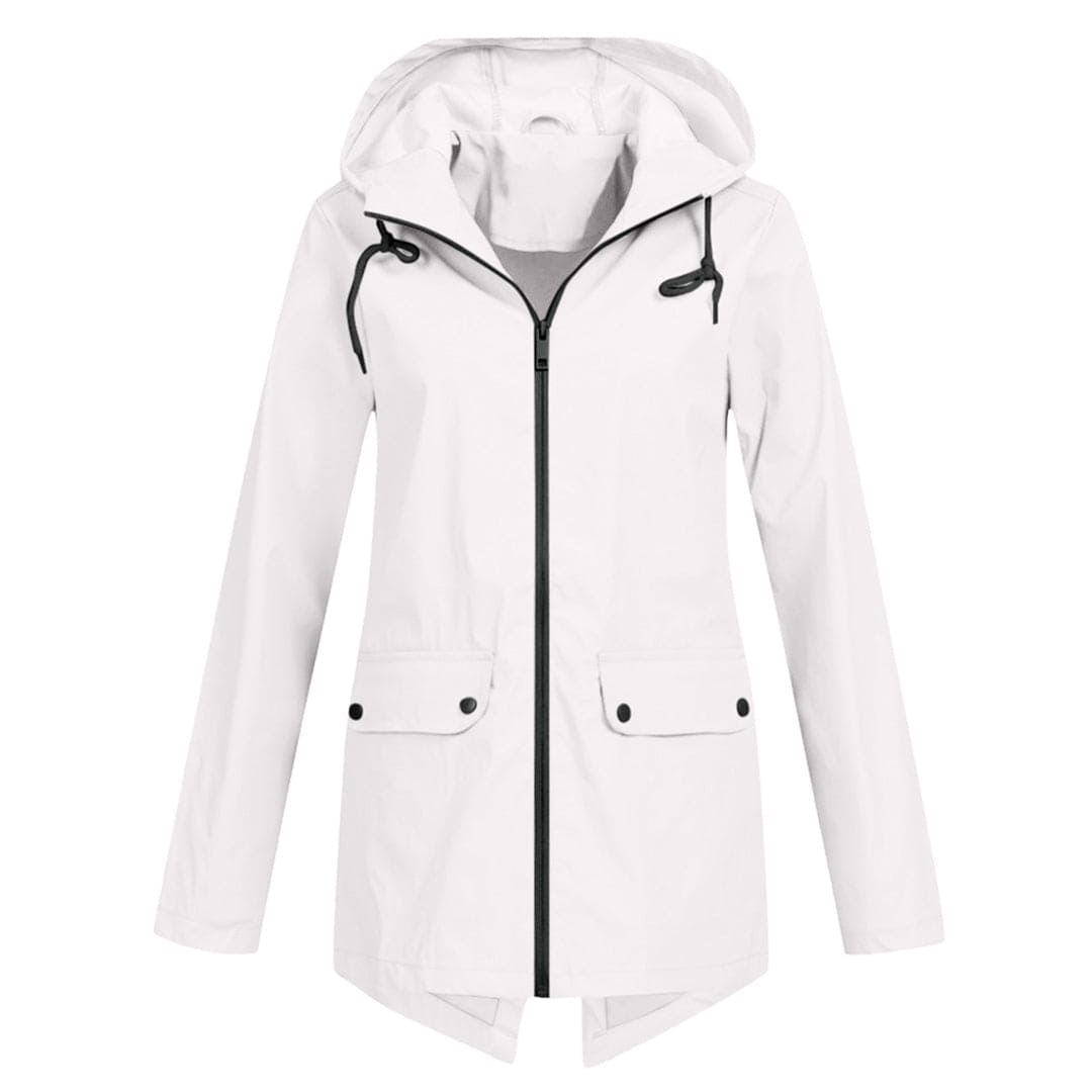 Regenjas met lange mouwen en een trendy afwerking.