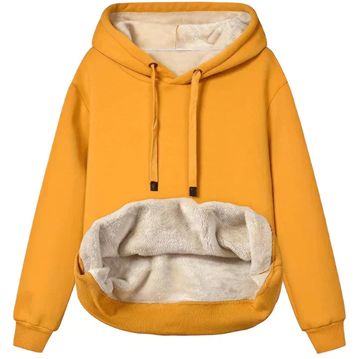 Perfecte winterhoodie met extra warme voering.