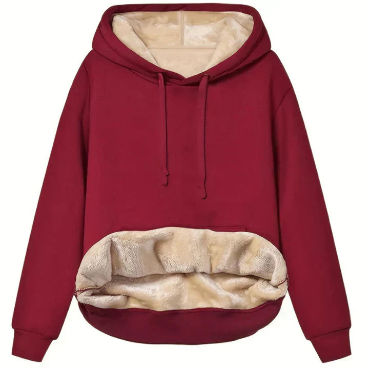 Modieuze en functionele fleece hoodie voor dagelijks gebruik.