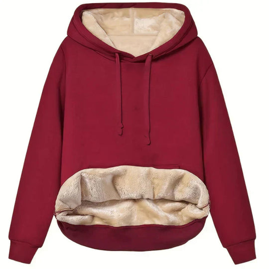 Modieuze en functionele fleece hoodie voor dagelijks gebruik.