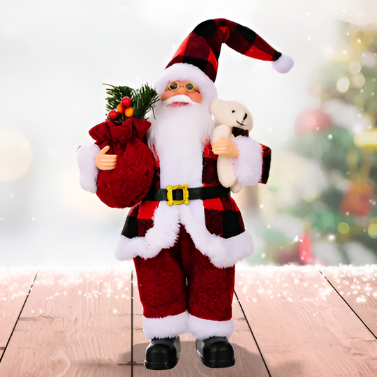 Gedetailleerde Santa-figuren voor een betoverend kerstgevoel.