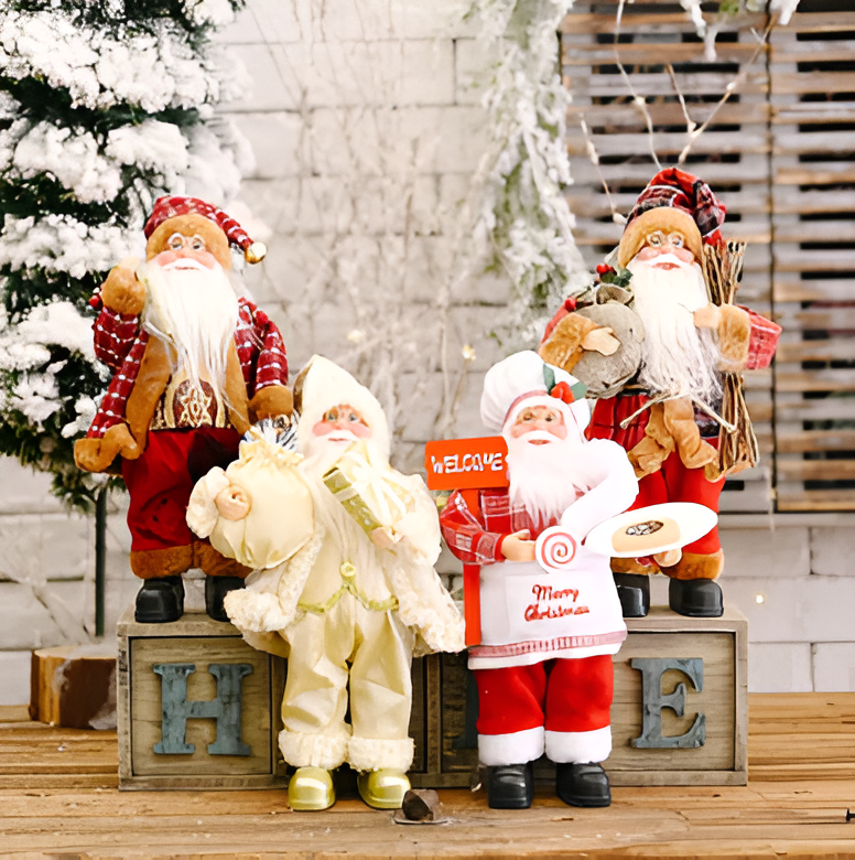 FestiveSanta decoratieve kerstfiguren voor een traditionele sfeer.