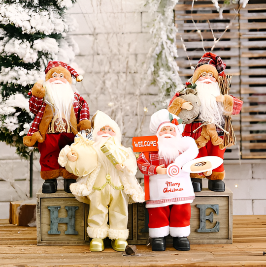 FestiveSanta decoratieve kerstfiguren voor een traditionele sfeer.