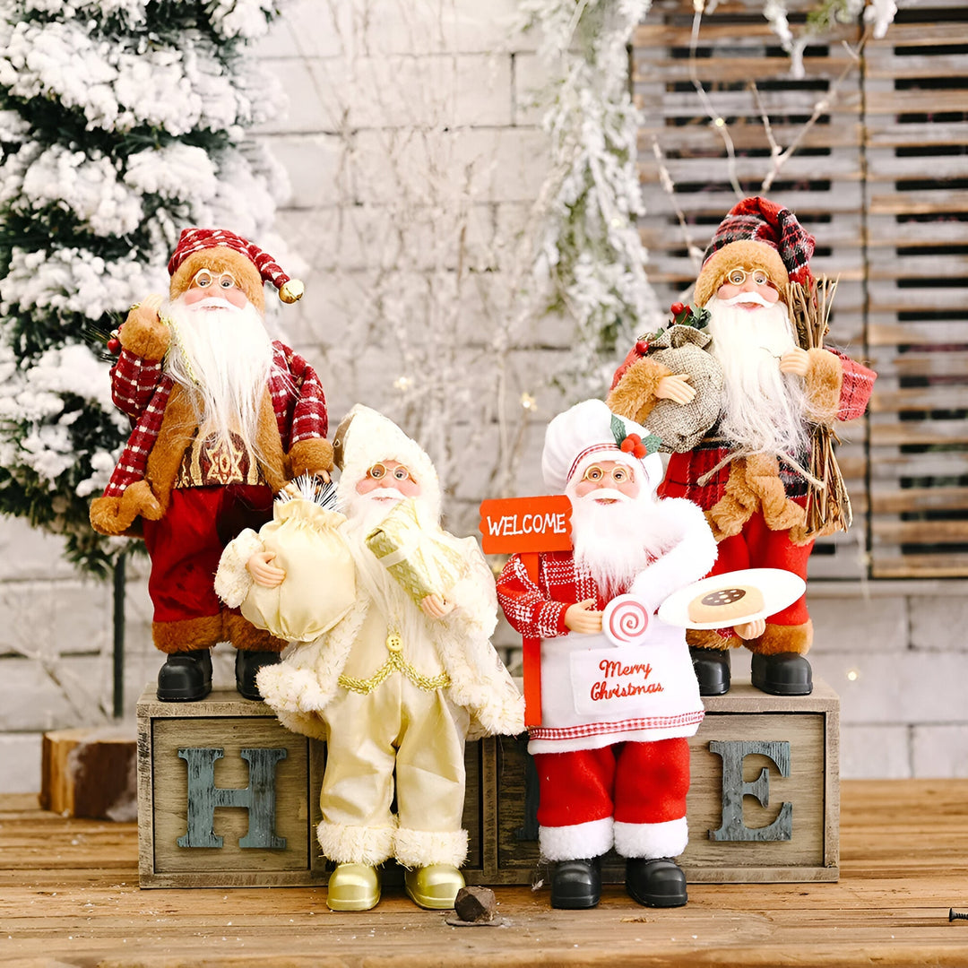 Traditionele Santa-decoraties perfect voor een warme kerstsfeer.