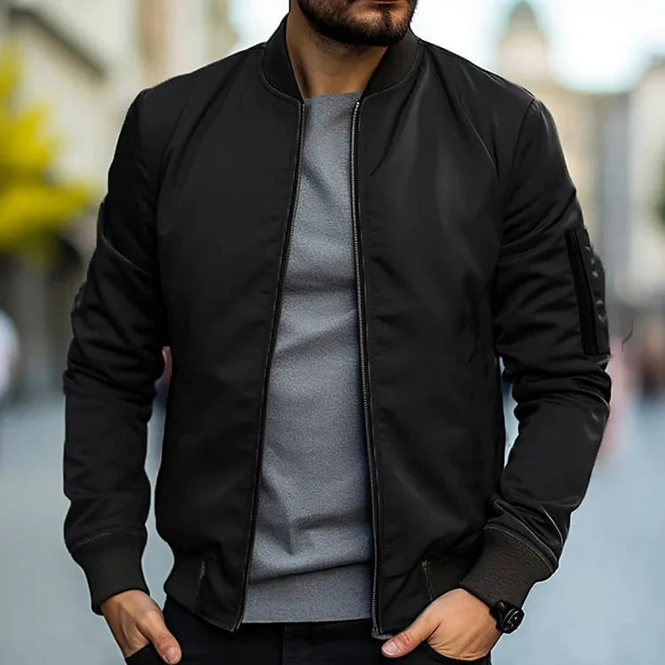 Bryson | Heren Stijlvol Bomberjack | Zwart
