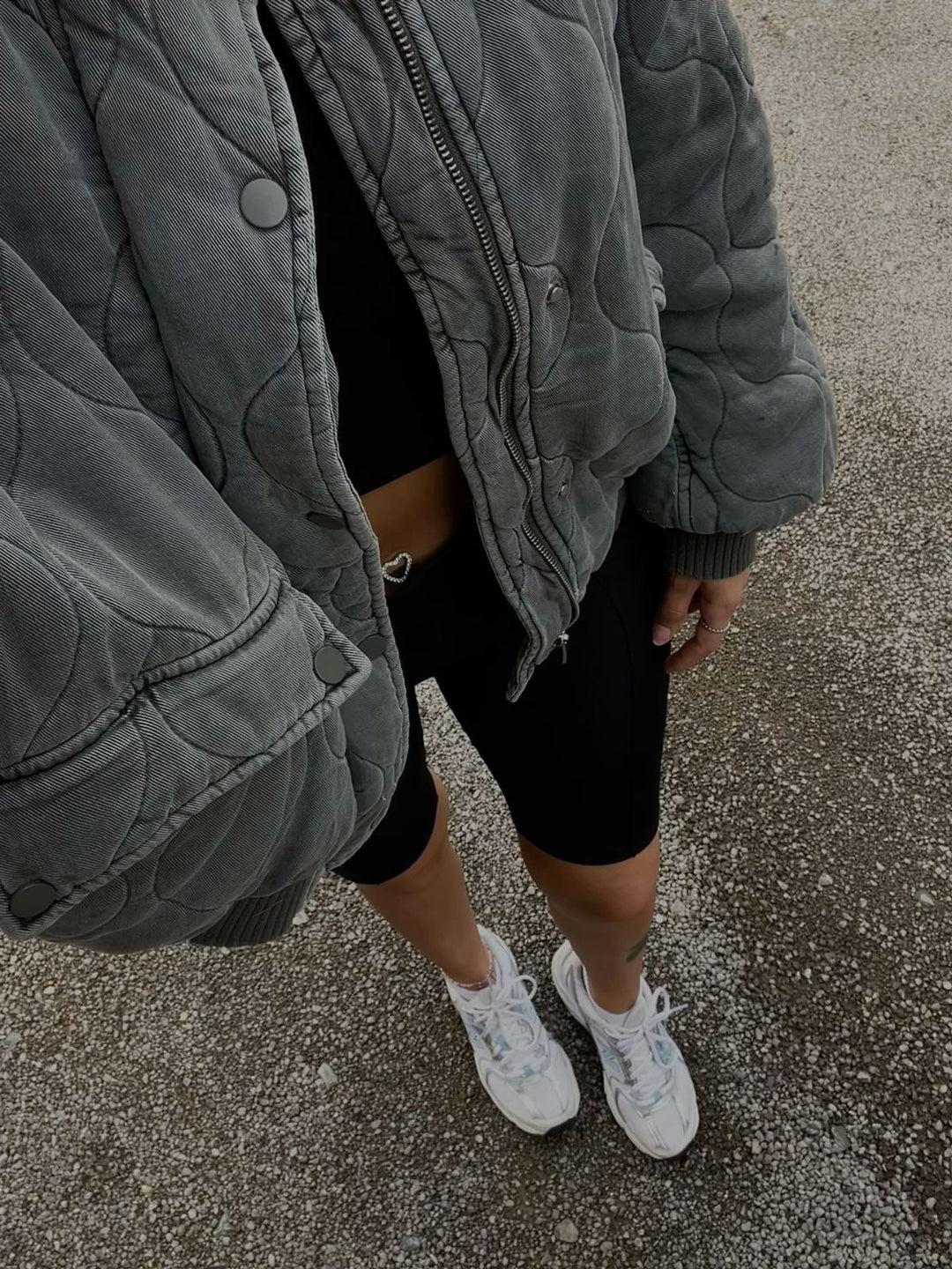 Luna | Oversized bomberjack voor dames | Grijs