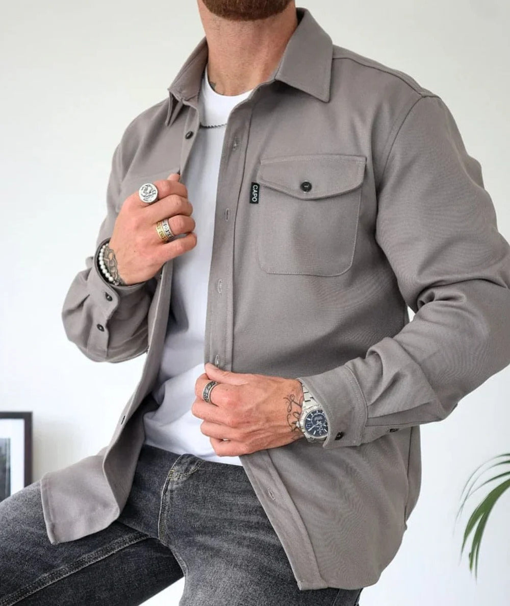 Lucian | Heren Casual Overhemd | Zwart