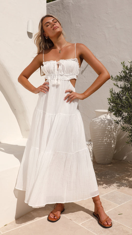 Liora | Elegante midi-jurk voor dames met verstelbare bandjes | Zwart