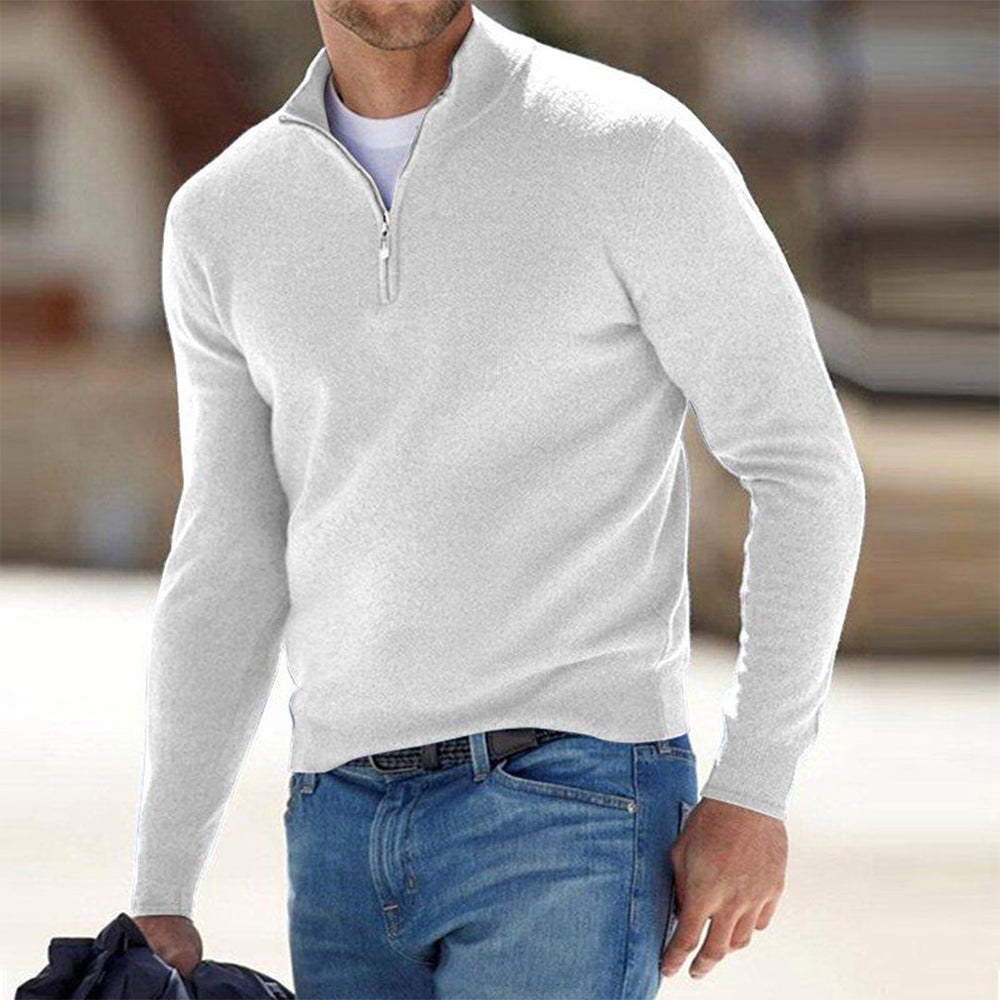 Lars | Heren comfortabel vest met rits | Wit