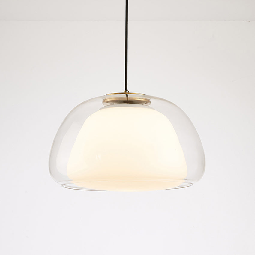 LumoGlas | Moderne melkglazen hanglamp | Grijs