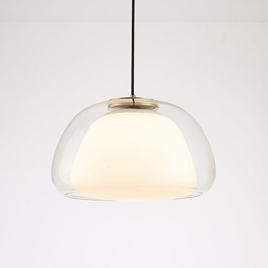 LumoGlas | Moderne melkglazen hanglamp | Grijs