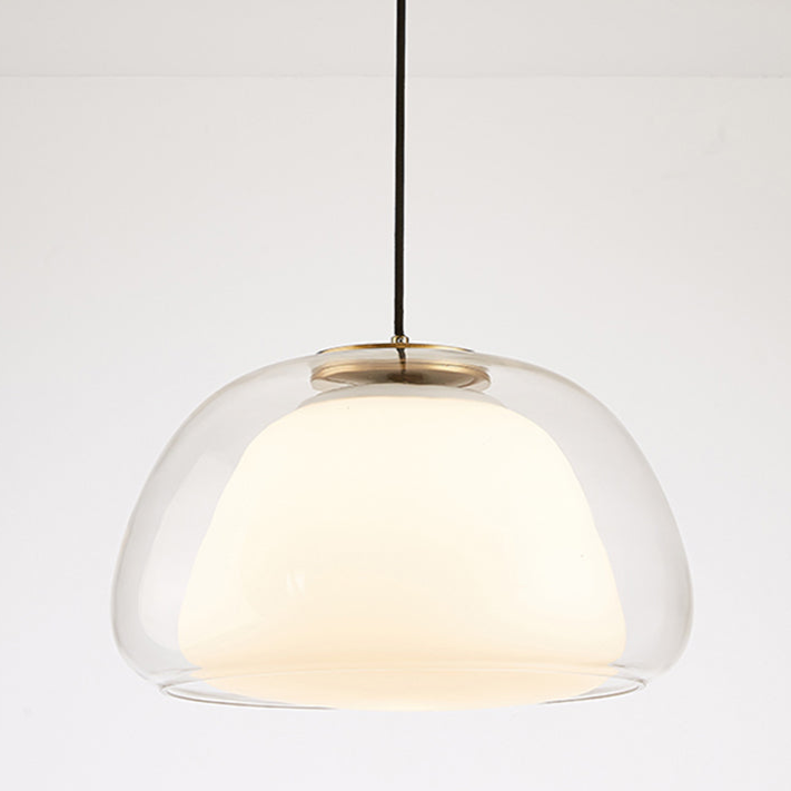 LumoGlas | Moderne melkglazen hanglamp | Grijs