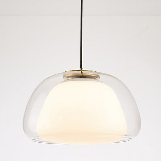 LumoGlas | Moderne melkglazen hanglamp | Grijs