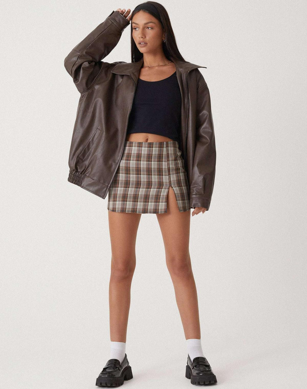 Noa | Dames Oversized Winterjas | Bruin