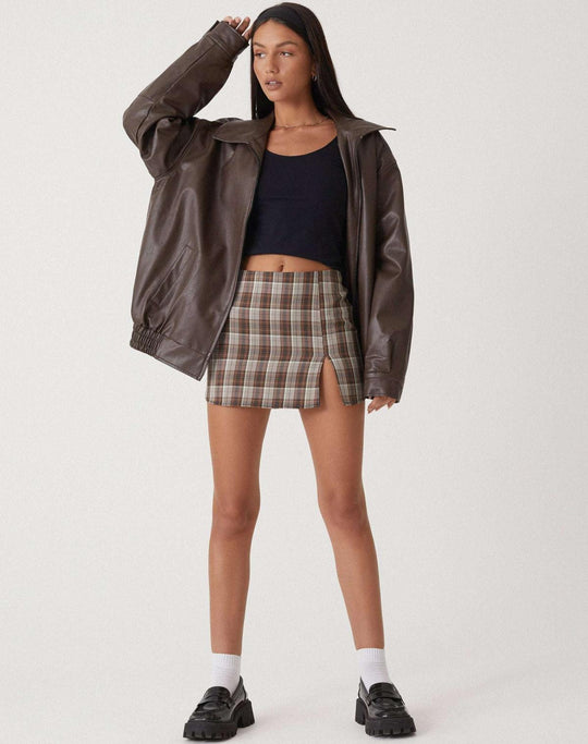 Noa | Dames Oversized Winterjas | Bruin