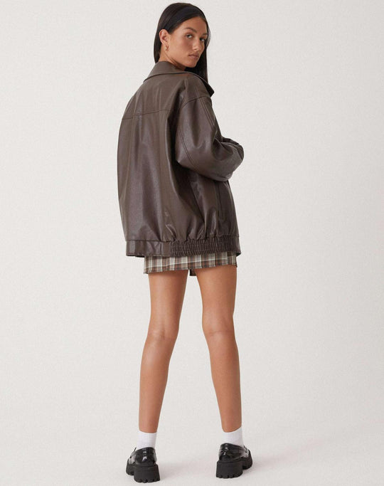 Noa | Dames Oversized Winterjas | Bruin