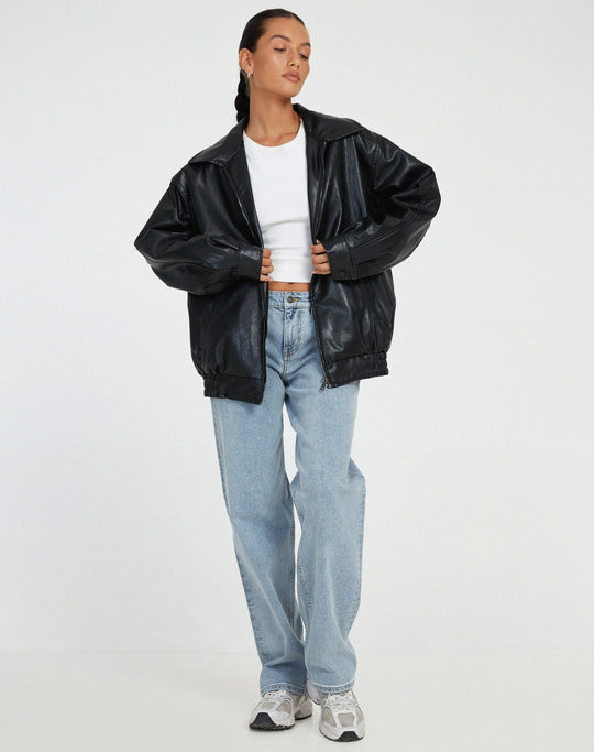 Noa | Dames Oversized Winterjas | Bruin