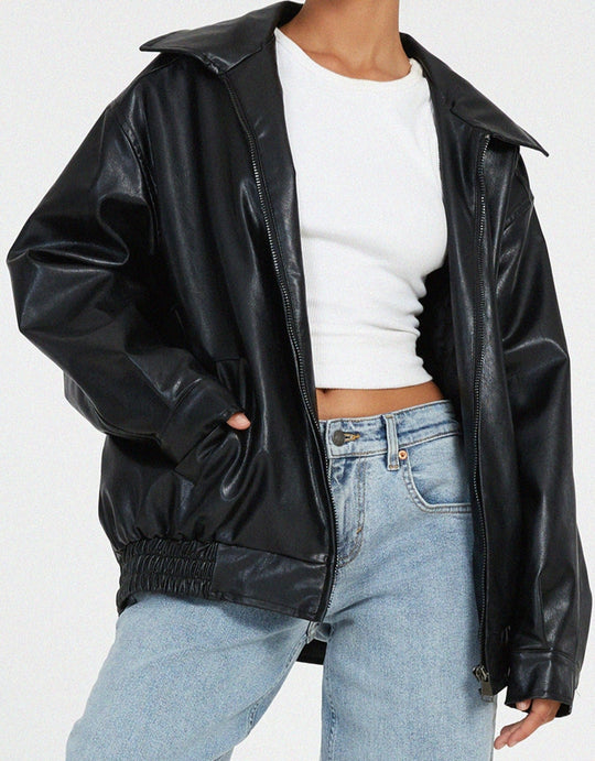 Noa | Dames Oversized Winterjas | Bruin