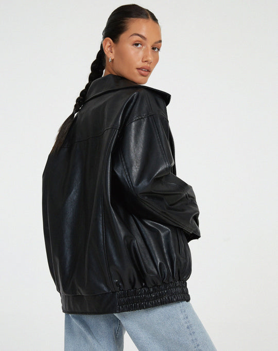 Noa | Dames Oversized Winterjas | Bruin