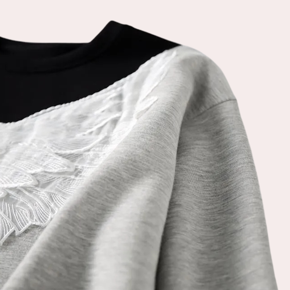 Yara | Dames Luxe Sweatshirt | Zwart