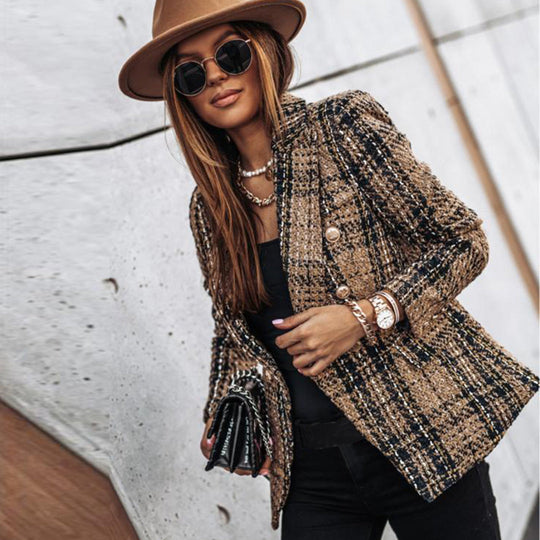 Sophie - Trendy Blazer Met Ruitpatroon