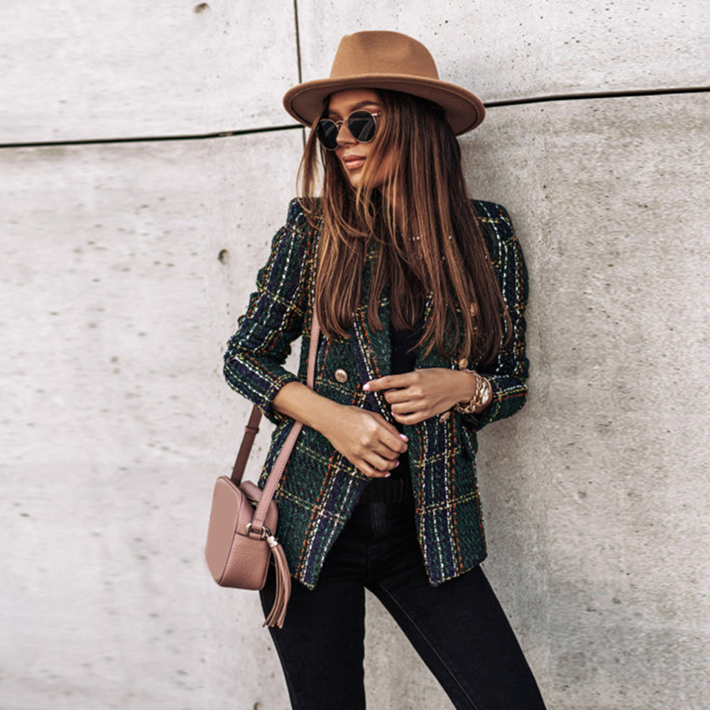 Sophie - Trendy Blazer Met Ruitpatroon