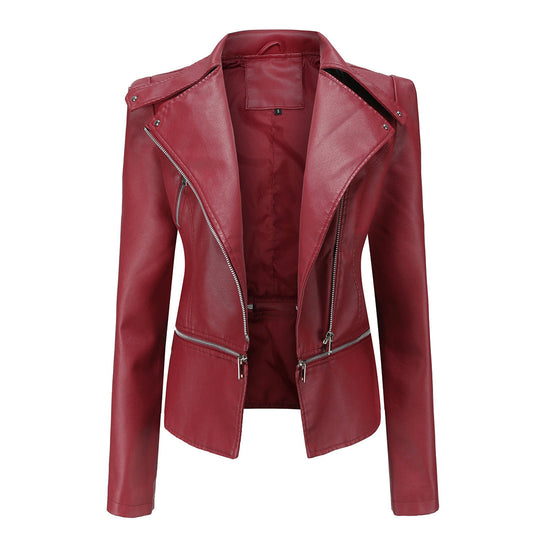Zara - Elegante Leren Bikerjas voor Dames