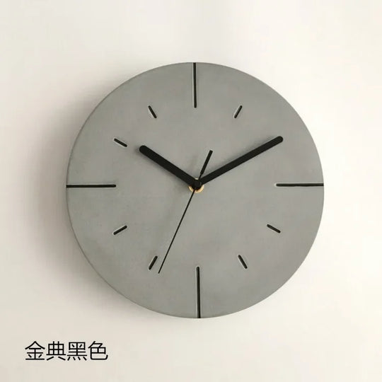 Chronos | Grijze moderne cementen wandklok | Grijs