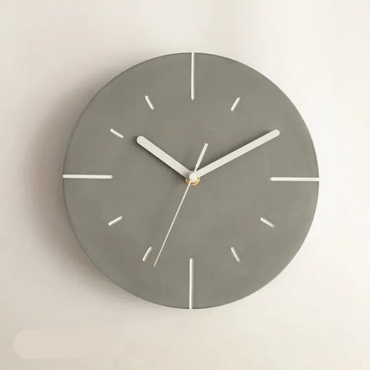 Chronos | Grijze moderne cementen wandklok | Grijs